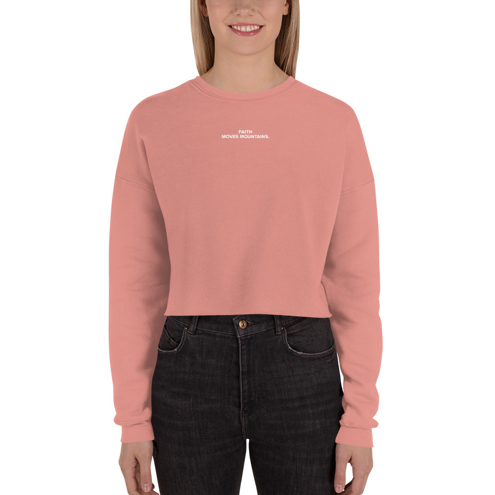 Faith Moves Mountains Crop Sweatshirt